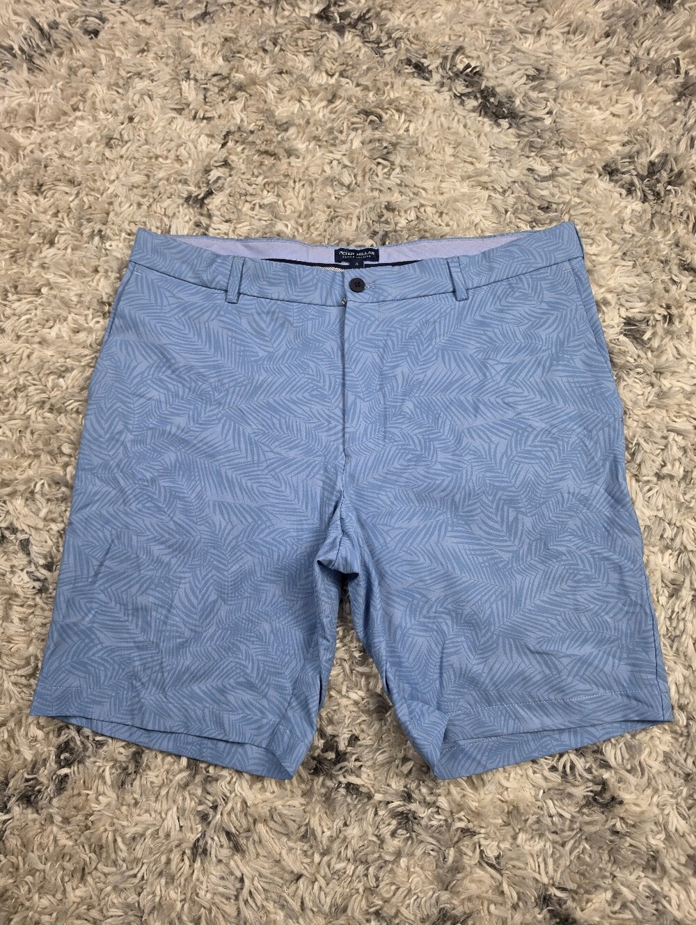 Peter Millar Crown Crafted Size 36 Surge Performance Golf Shorts Palm Stretch